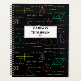 Agenda Fórmulas matemáticas coloridas