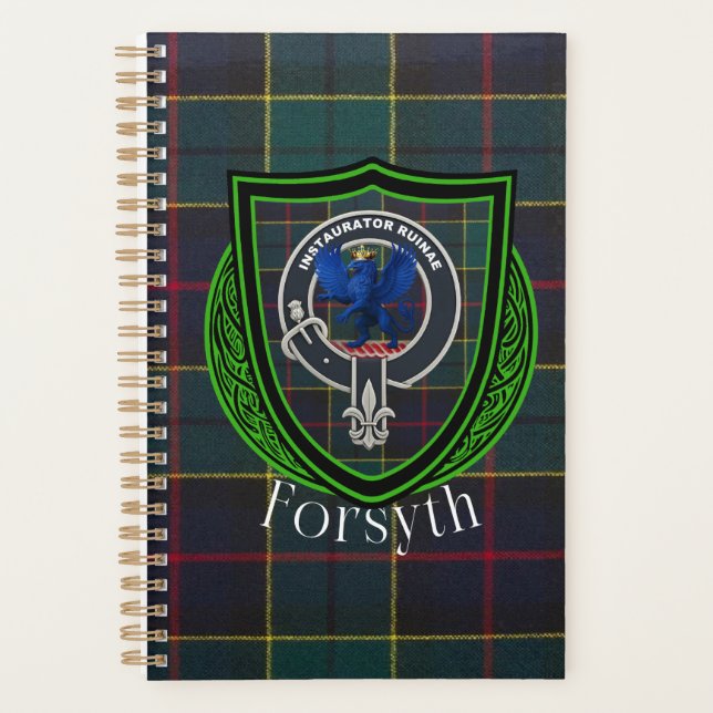 Agenda Forsyth Scottish Clan Tartan & Crest (Frente)