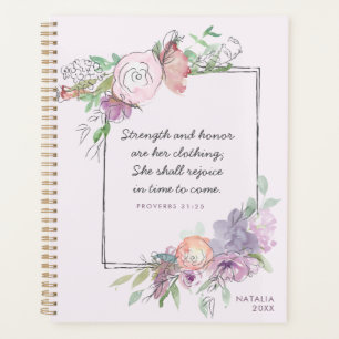 Agenda Fortalecimento e honra Proverbs 31 Frame Floral Ro