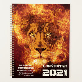 Agenda Fortuna Dourada Flaming Lion de Judah