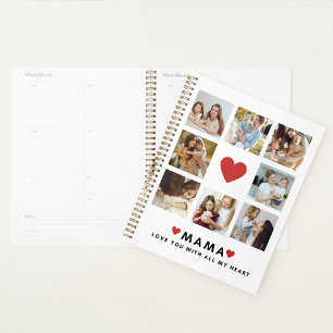 Agenda Foto Collage Mãe Nós Amo Você Melhor Presente Mãe