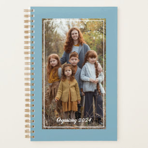 Agenda Foto da família Soft Blue Personalizado 2024