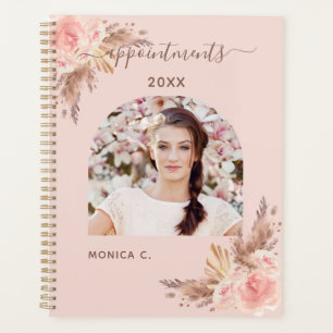 Agenda Foto de 2024, pampas, pinceladas, rosa-rosa
