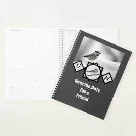 Agenda Foto de Monograma Adorável de Frango de Montanha