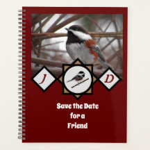 Foto de Monograma de Chickadee Apoiada por Chestnu