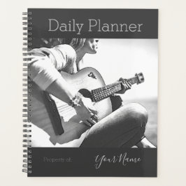 Agenda Foto Diária Planner Mulher Jogadora de Violão HAMb