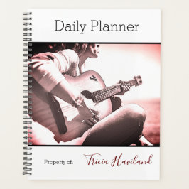 Agenda Foto Diária Planner Mulher Jogadora de Violão HAMb