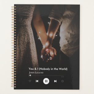 Agenda Foto do Casal de Música Personalizada do Dia de os