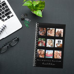 Agenda Foto negra da Mãe melhor organizada<br><div class="desc">Faça sua própria colagem de fotos da família como um presente para sua mãe. Use quatro, 9 das suas fotos favoritas de sua mãe, filhos, família, amigos ou animais de estimação! Com o texto: Melhor Mãe Organizada NUNCA. Personalize e adicione seu nome escrito com um moderno script de estilo escrito...</div>