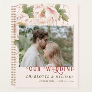 Agenda Foto personalizada Blush Pink Peony Floral