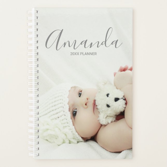 Agenda Foto personalizada com nome e texto personalizados (Frente)