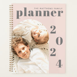 Agenda Foto Personalizada da Família Elegante Moderna Blu