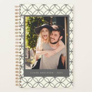 Agenda Foto Personalizada de Arte em Linha Branca na moda