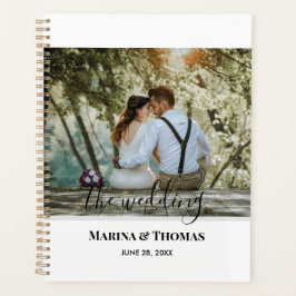 Agenda Foto personalizada de casamento com caligrafia mod