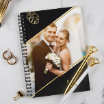 Agenda Foto personalizada monograma de ângulo minimalista<br><div class="desc">Design de fotos personalizadas modernas e minimalistas.</div>