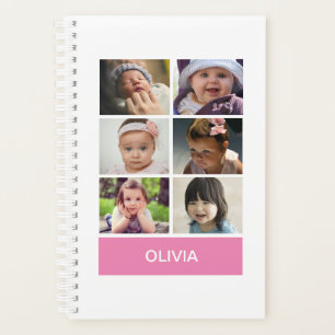 Agenda Foto personalizada rosa colado - Personalizada