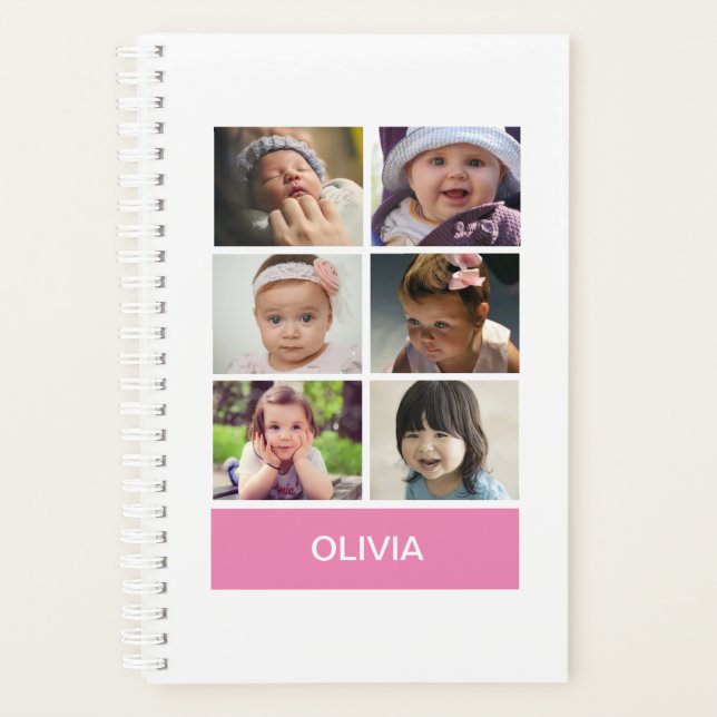 Agenda Foto personalizada rosa colado - Personalizada (Frente)