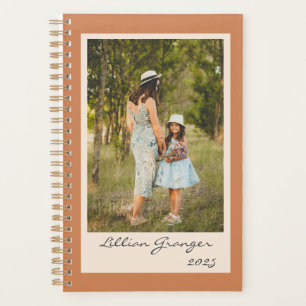 Agenda Foto Personalizada Simple Na moda Terracotta 2021