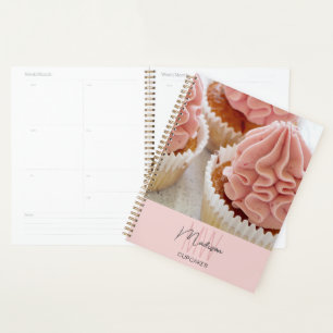 Agenda Foto rosa do logotipo Monograma da Bakery
