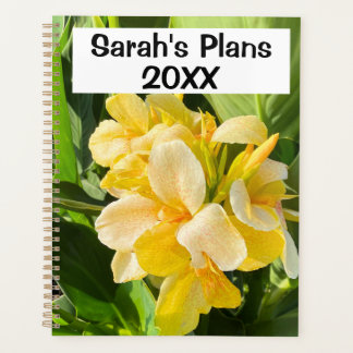 Agenda Fotografia de Flor Amarelo Vibrante com Texto Pers