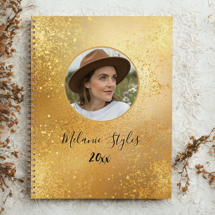 Agenda Fotografia elegante dourada