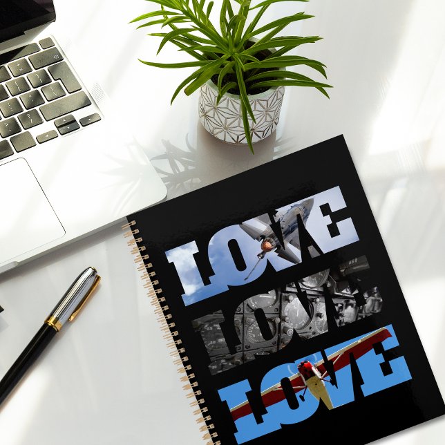 Agenda Fotos de avião em quadro LOVE, Simples Aviação (Criador carregado)