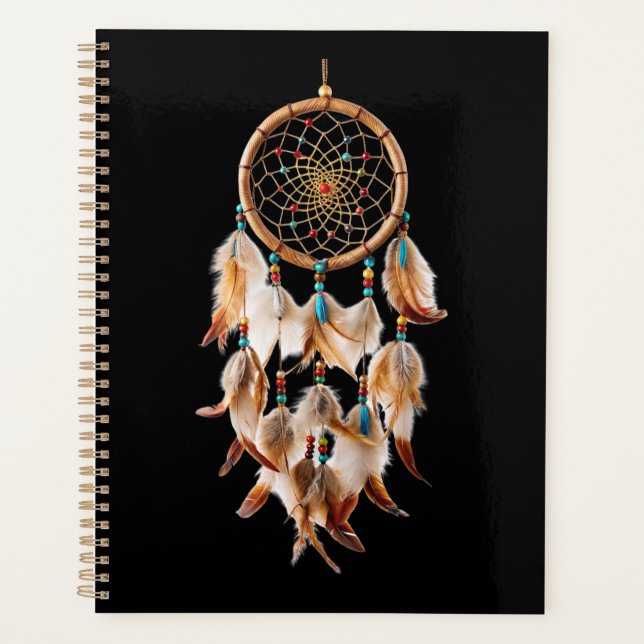 Agenda Fotos tribais do Native American Boho Dreamcatcher (Frente)