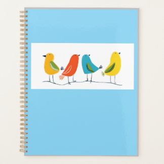 Agenda Four Birds Perched on a Twig Notebook