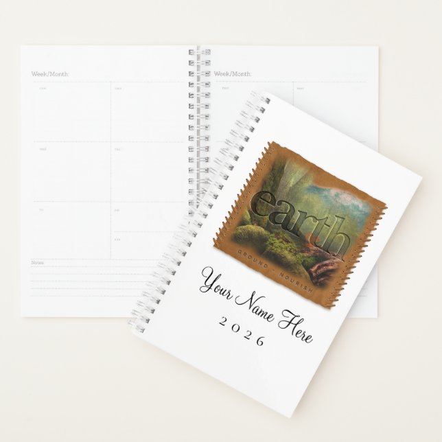 Agenda Four Elements - EARTH - Personalized Day Planner (Exibição)