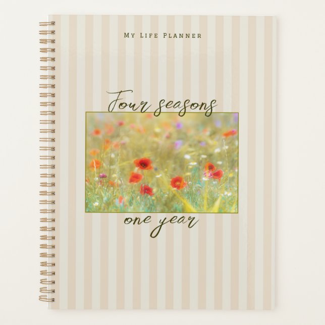 Agenda Four Seasons One Year, aesthetic, personalized (Frente)
