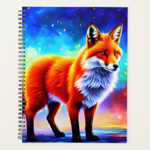 Agenda Fox adorável decoração colorida da ruiva