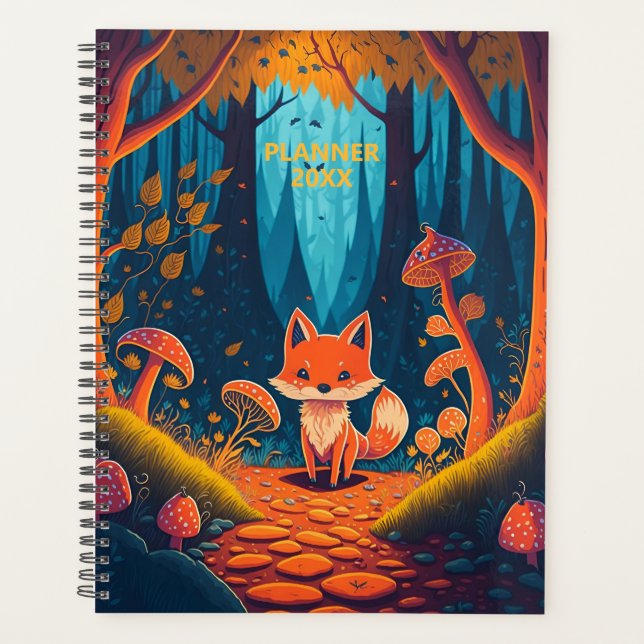 Agenda Fox Fantasy Animal Forest Ilustration 2026 Anualme (Frente)