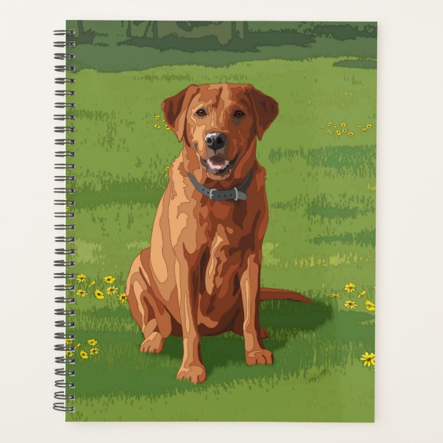 Agenda Fox Red Yellow Labrador Retriever Cão (Frente)