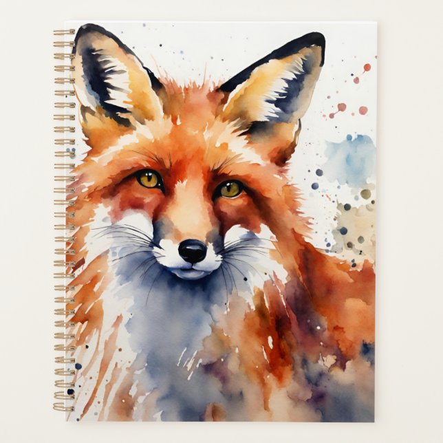 Agenda Fox Retrato de Aquarela (Frente)