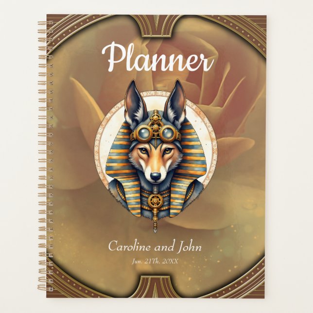 Agenda Fox Retrato de Steampunk Anubis (Frente)
