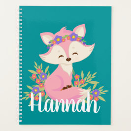 Agenda Fox rosa doce personalizada