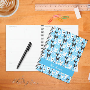 Agenda Francês Bulldog Patterly Semanal Mensal