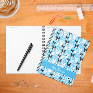Agenda Francês Bulldog Patterly Semanal Mensal