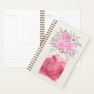 Agenda Frasco de Perfume com Cor Floral de Vidro Luxurios