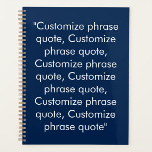 Agenda Frase de texto personalizada azul-marinho minimali