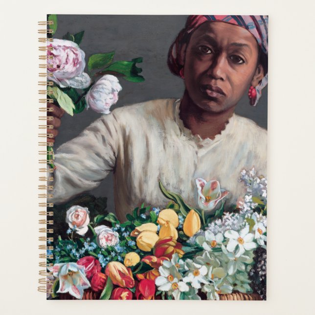 Agenda Frederic Bazille - Jovem Mulher com Peonias (Frente)