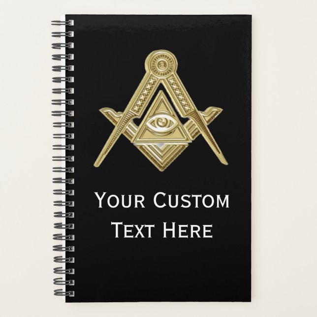 Agenda Freemason Masonic Gifts Square e Compass Black (Frente)