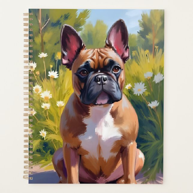 Agenda French Bulldog Pet Painting Dog Art (Frente)