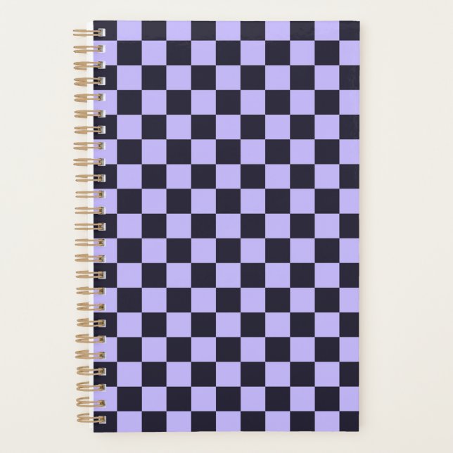 Agenda French lilac checkerboard pattern (Frente)