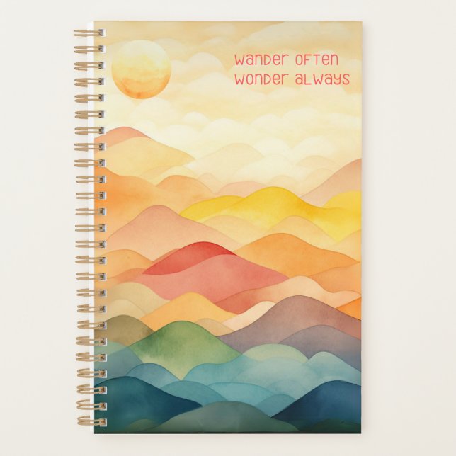 Agenda Frequentemente, Wander Wonder Always Watercolor (Frente)