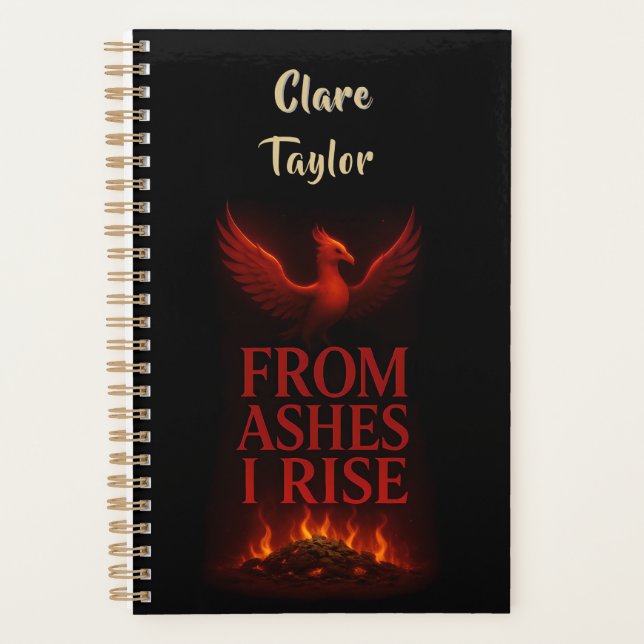 Agenda From Ashes I Rise – Phoenix Personalized Planner (Frente)