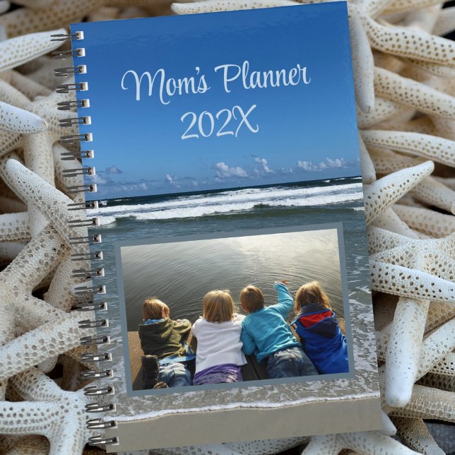 Agenda Front Photo Custom Family Planner Ocean Scene (Criador carregado)