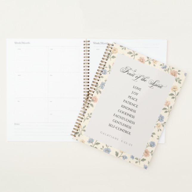 Agenda Fruit of the Spirit Galatians 5:22–23 Bible Verse  (Exibição)