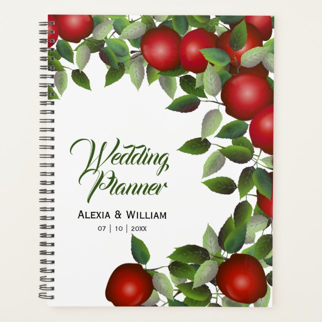 Agenda Fruta de Maçãs Vermelhas | Casamento (Frente)