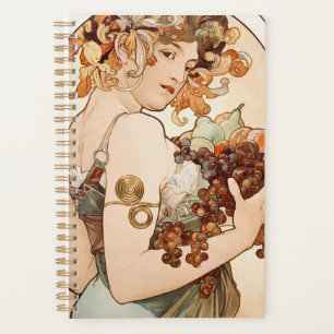 Agenda Fruta de Vintage Art Nouveau por Alphonse Mucha